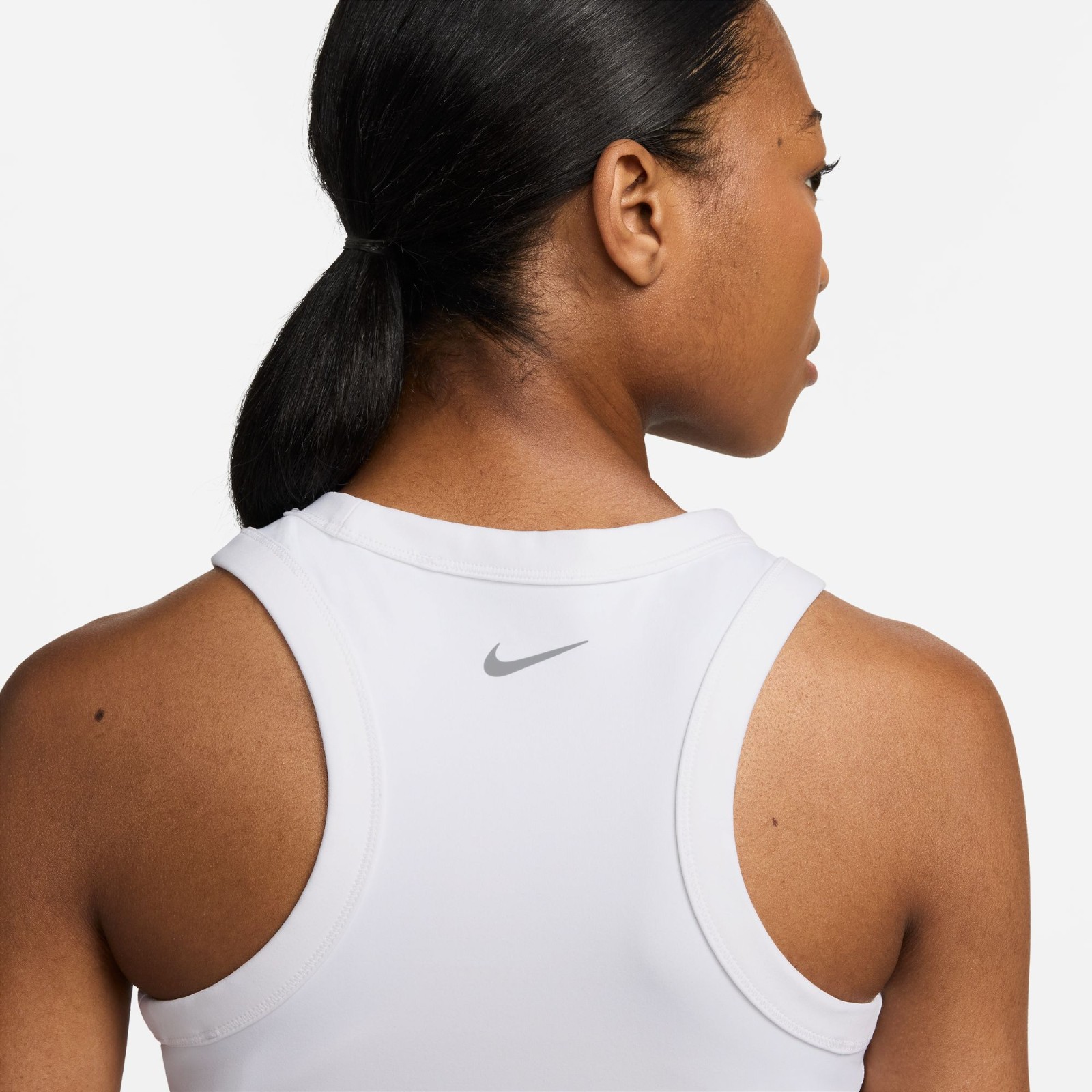 NWT Women's Nike One Fitted Dri-FIT Cropped Tank Top  L White  MSRP$40