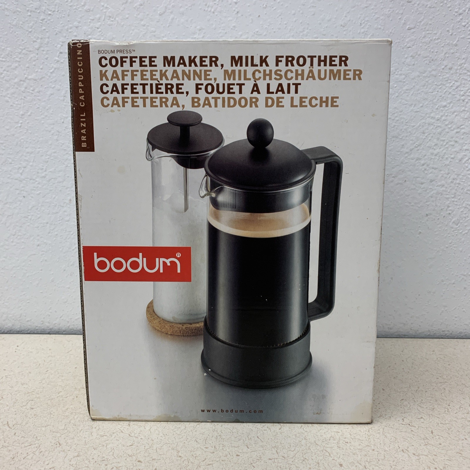 Coffee Maker & Milk Frother Brazil Cappuccino Set * Read