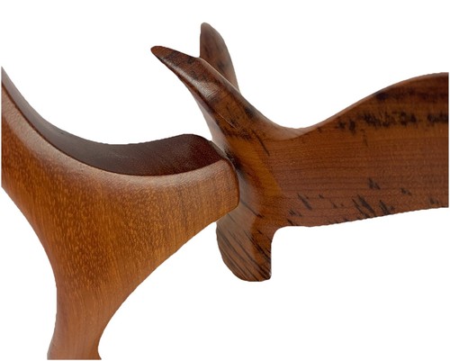 Vintage Oregon Myrtlewood Seagull in Flight Wood Carving Statue 11” Mint MCM - Picture 3 of 10
