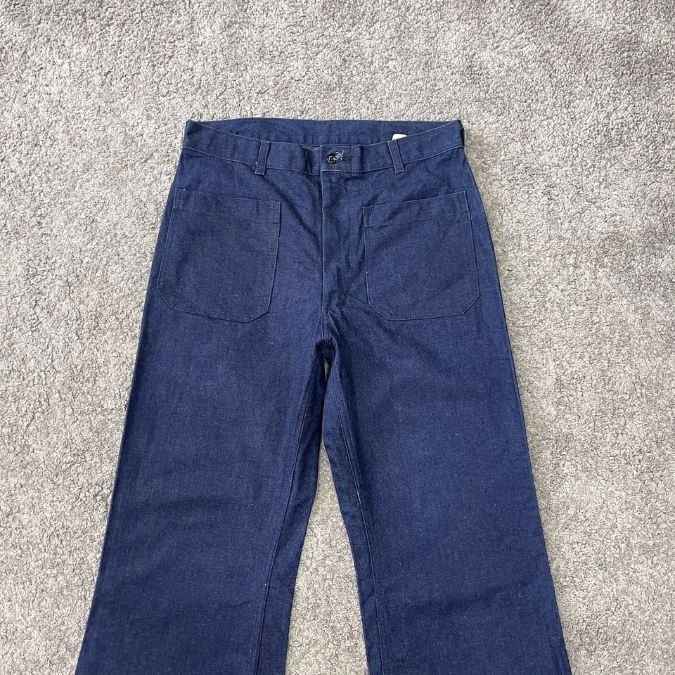 Vintage 90s USN US NAVY Dungaree DENIM Pants Actual 31x27.5 - Image 4 of 4