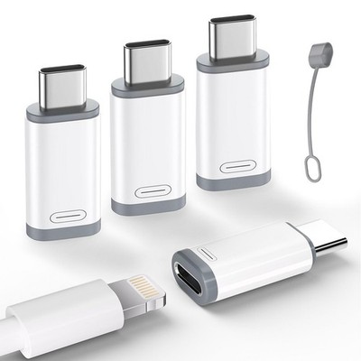 4 Pack Lightning to USB Charging Adapter for iPhone 15/16/17 Max/Plus-Only Ch...