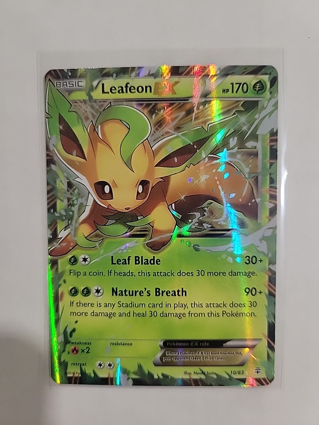 Pokemon Card - Leafeon EX Holo Generations 10/83 Ultra Rare
