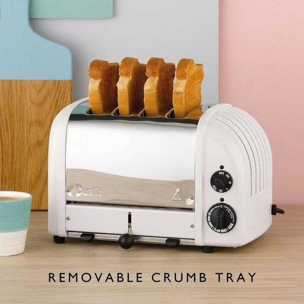 TOSTADORA DUALIT NUEVA GENERACIÓN CLÁSICA 4 REBANADAS - BLANCO BRILLANTE 47153 Foto 3 de 4