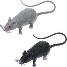 2PCS Fake Rat Toys - 7.87 Inch Realistic Prank Mouse