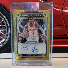 2021-22 Panini Prizm Fast Break Trae Young Gold Autograph 05/10 Atlanta Hawks