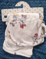 Primark Disney baby Minnie Mickey mouse Fleece Pram Size Blanket dancing New
