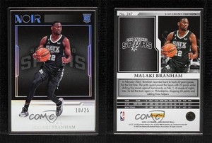 2022-23 Panini Noir Rookies Statement Edition /25 Malaki Branham #247 Rookie RC