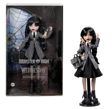 Wednesday Doll & Accessories – Addams Collectible in Nevermore Uniform w/ Thing