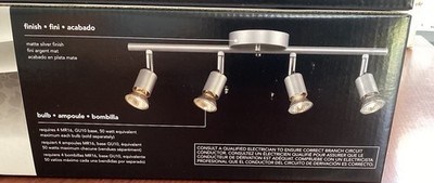 M NEW 2PK Globe Electric 58932 Payton 4 Bar 19.75W Track Light