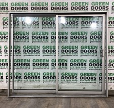 SHORT ALUMINIUM PATIO DOORS SLIDING METAL USED EXTERNAL EXTERIOR PRE-OWNED