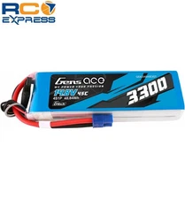 Gens Ace 14.8V 3300mAh 4S 45C G-Tech Smart LiPo: EC3 GEA334S45E3GT