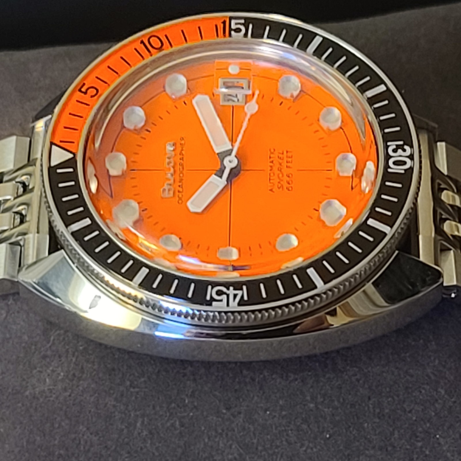 Bulova Devil Diver Automatic Orange Dial Men's Wa… - image 8