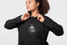 All Seeing Eye Hoodie Occult Sweatshirt Esoteric Illuminati Witchy Gothic Unisex