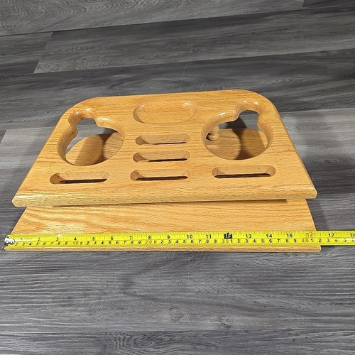 Vintage Ford Chevy Conversion Van Console Wooden Drink Beverage Tray Cupholder - Picture 6 of 17