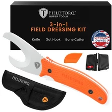 Authentic FIELDTORQ Field Dressing Kit | 3-in-1 Super Tool, Sheath & Sharpener
