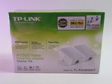 TP-LINK AV500 NANO POWERLINE ADAPTER STARTER KIT, MODEL TL-PA4010KIT, BRAND NEW!