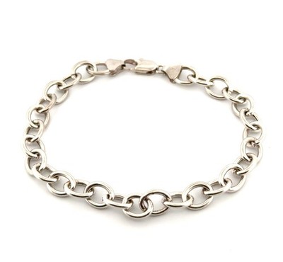 Ovales Gliederarmband 7,5 Zoll Italien 925 Sterlingsilber 7,1 g