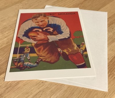 Football Legend Bo Moldenda New York Giants - 1989 First Base Greeting Card
