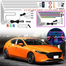 10 In 1 Rgb Led Neon Interior Strip Light Ambient Lights Kits For Mazda 2 3 5 6 10 In 1 Rgb Led Neon Interior Strip Light Ambient Lights Kits For Mazda 2 3 5 6
