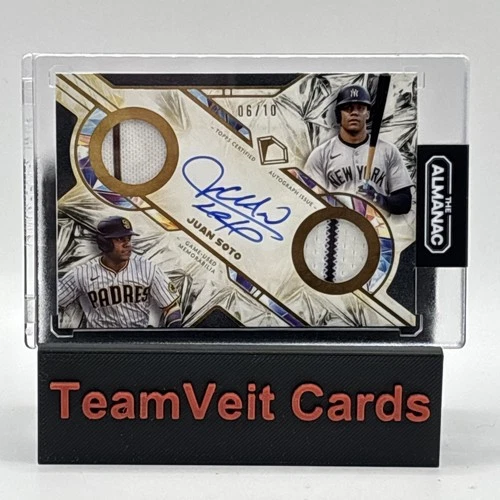 2025 Topps Diamond Icons Juan Soto Sgl Player Dual Team Auto GU Relic 6/10