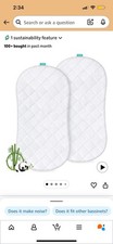 Pack of 4 Biloban Waterproof Bassinet Mattress Protector Oval White