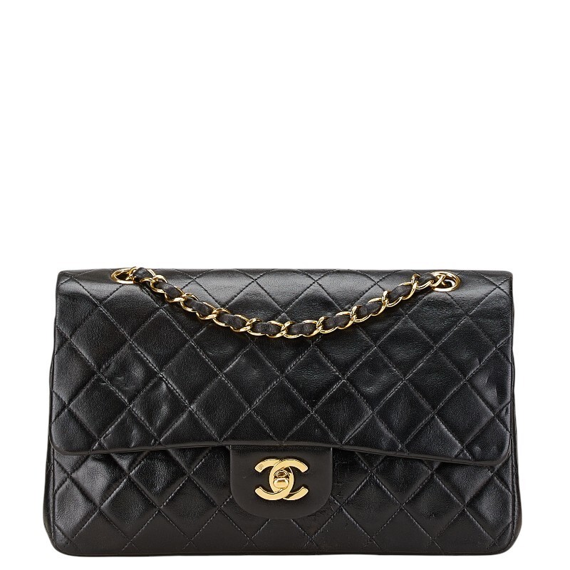 Chanel Coco Mark Matelasse 25 Double Flap Shoulder Bag in Lambskin