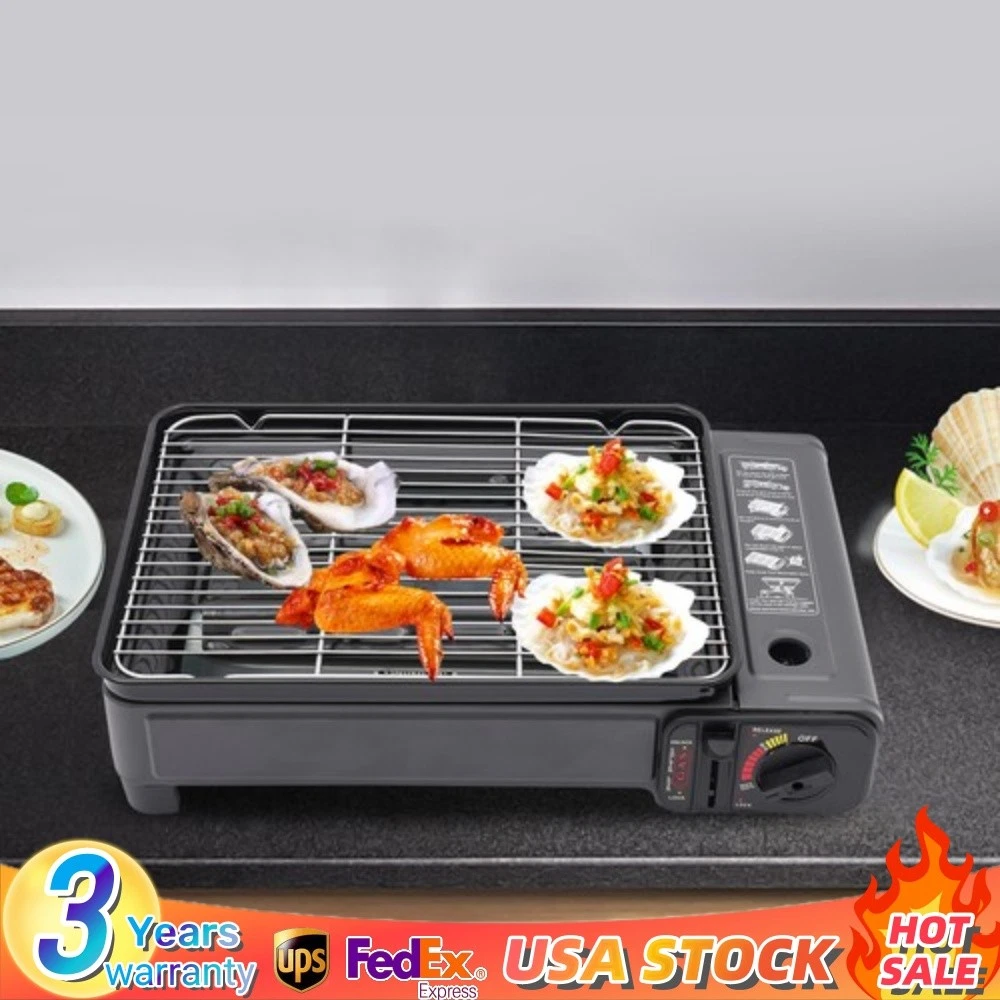 Butane Grill Stove, Portable Camping Grill Gas Stove, Portable Butane Gas Stove
