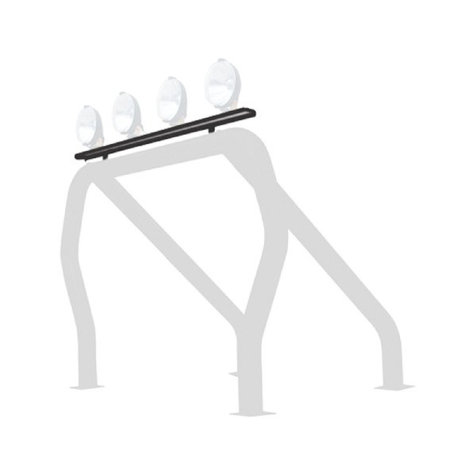 Go Rhino Universal Black Powder Coated Mild Steel Bed Bar Light Mount Assembly