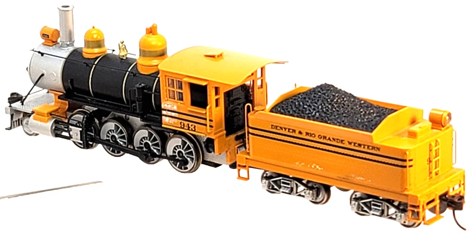 HO scale Roundhouse 84947 DRGW Rio Grande Bumble Bee 2-8-0 Loco & Tender#943 - Image 3 of 4