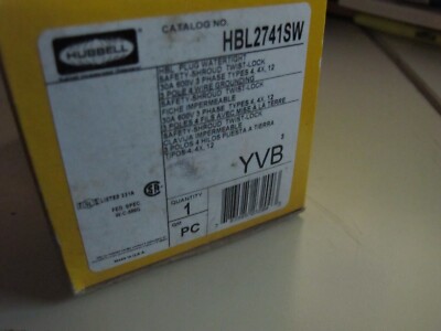 Part #:HBL2741SW, Hubbell, Plug WT, Twist-lock, 30A 600V 3 Pole 4 Wire Grounding