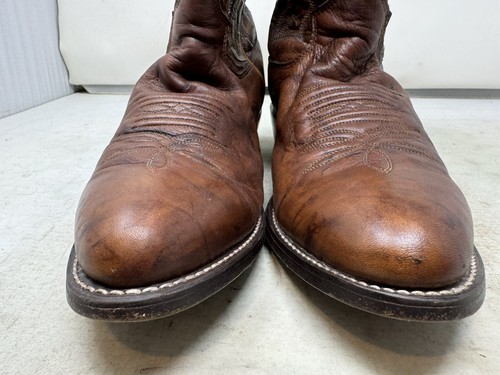 Justin Herren Cowboystiefel 1560 Kastanie Marmor Leder Western Größe 7,5 E - Bild 6 von 12