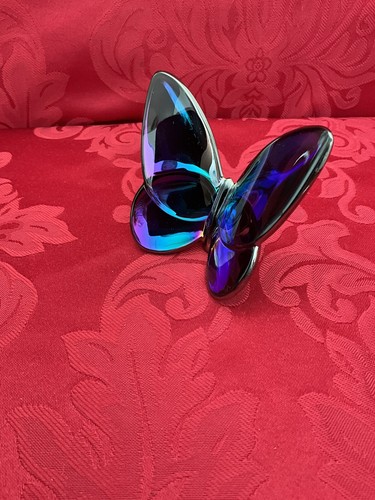NIB NEW FLAWLESS Glass BACCARAT Crystal SCARABEE PAPILLON LUCKY BUTTERFLY Figure - Picture 10 of 12