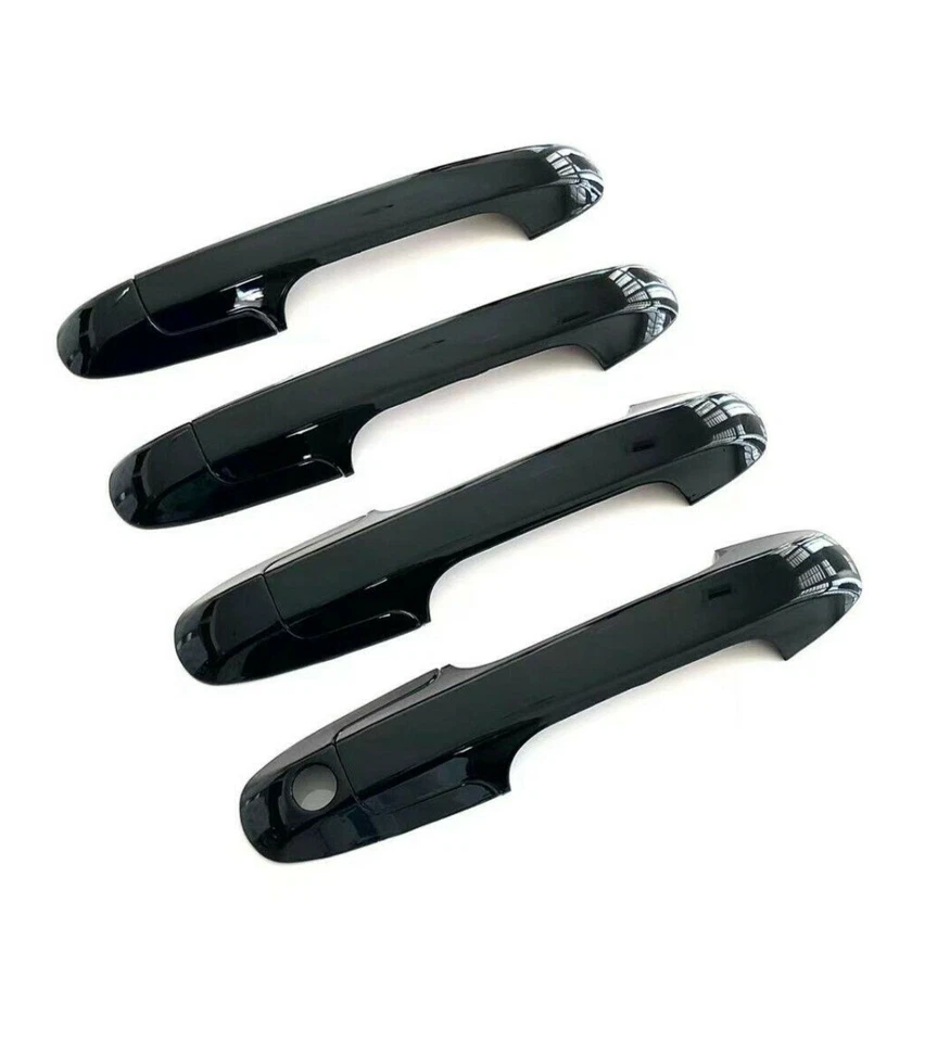 Sobreposição de capas de maçaneta de porta preto brilhante Honda Accord 2003 2004 2005 2006 2007 - Imagem 4 de 4
