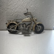 Vintage Knucklehead Metal Motorcycle Brown