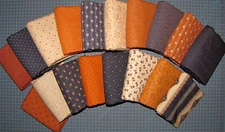 Indigo & Cheddar Fabric Judie Rothermel 18 Fat Quarters Floral Geo Marcus Cotton