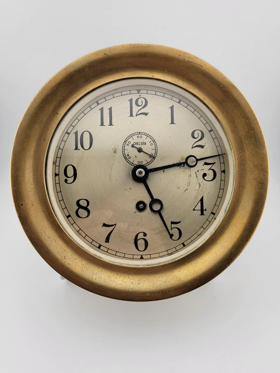 Chelsea Antique Original Ship's Clock Antique Maritime Clocks for