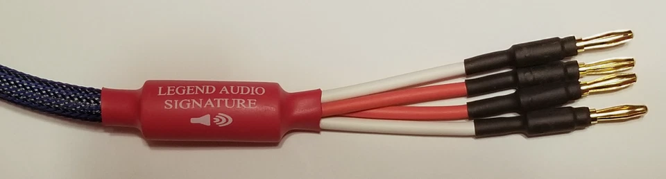 Legend Audio 10 ft. Bi-Wire Speaker Cables 9 AWG * SPADES TO BANANA'S Signature - Image 4 of 4