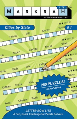 Markrah Letter-Row Puzzles Lite Cities by State #1 -  NEW William Mark Hy 2021