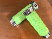 CUSTOM Bicycle Grips GREEN w/Triangle Lowrider Beach Cruiser Bikes 