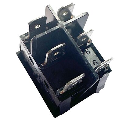 Interruttore A Dondolo DEFOND DRH-2415 - Doppio Pulsante, 6 Pin, 16A 250VAC, Luce Rossa, T125 - Foto 2
