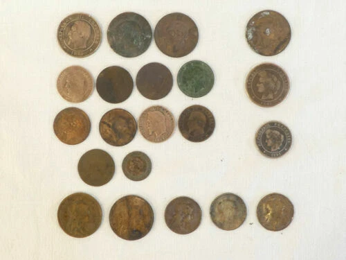 Lots de pièces de monnaie françaises sur Napoléon III
