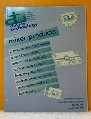 Device Technology Mixer Products Catalog.