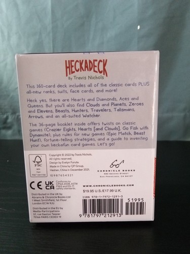 Chronicle Books Heckadeck by Travis Nichols (opened but complete) - Picture 2 of 6