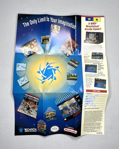 Póster de SNES American Technos The Only Limit is Your Imagination ATE-SNS-US - Imagen 1 de 8