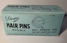 Vintage Diane Bronze 1 3/4 in Hair Pins Crimped Heavy Ball Pointed Tips No. 480