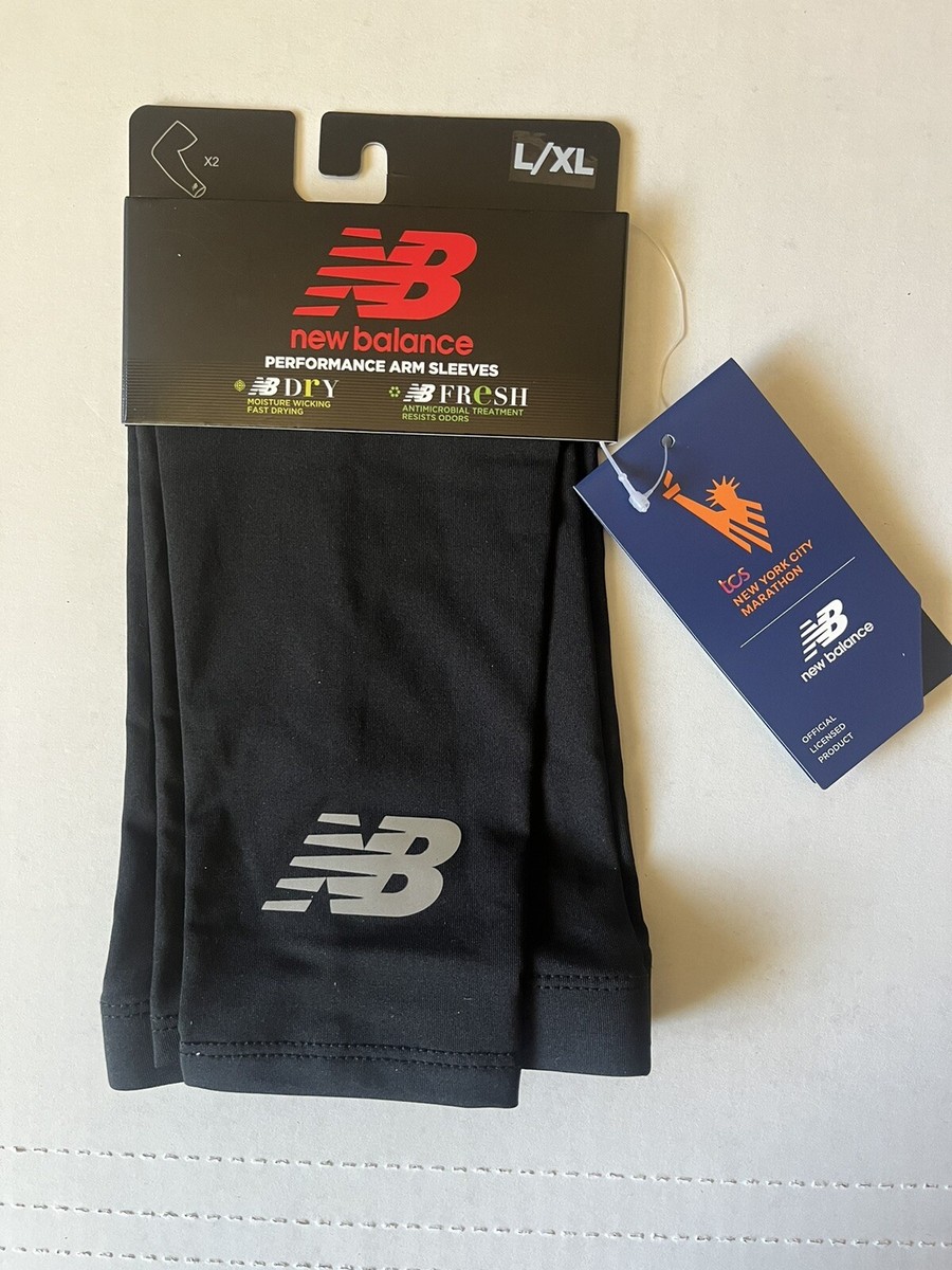 NYC Marathon Run Arm Sleeves Black New Balance New York L XL