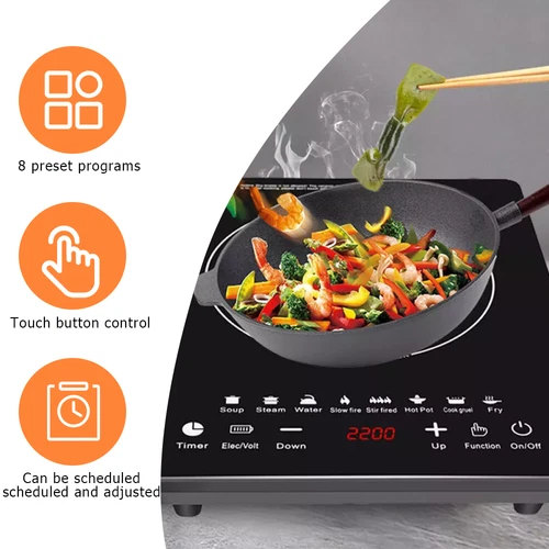 Electric Induction Hob Portable Digital Touch Single Cooker Hot Plate Tool 2200W - Bild 7 von 12