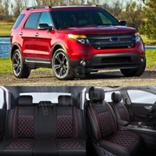 For Ford Explorer Sport Car Seat Covers Frontrear Full Set 5-seats Cushion Red