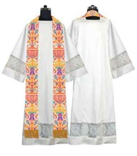 Handmade Tapestry Clergy Stole   Coronation Design  Liturgical Priest Vestment