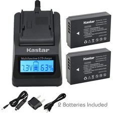 Kastar 2 Battery  Fast Charger kit for Canon LP-E12 LPE12 LC-E12
